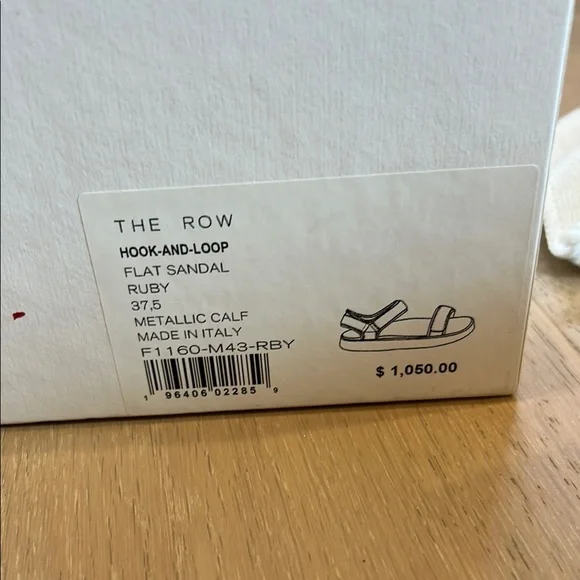 The Row Hook and loop Sandals red metallic 37.5 Minimalist Design - Picture 8 of 8